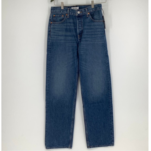 NEW! RE/Done Bay Fade Loose Long Denim $295 msrp Size 24 Jeans G22-5 - Picture 2 of 10